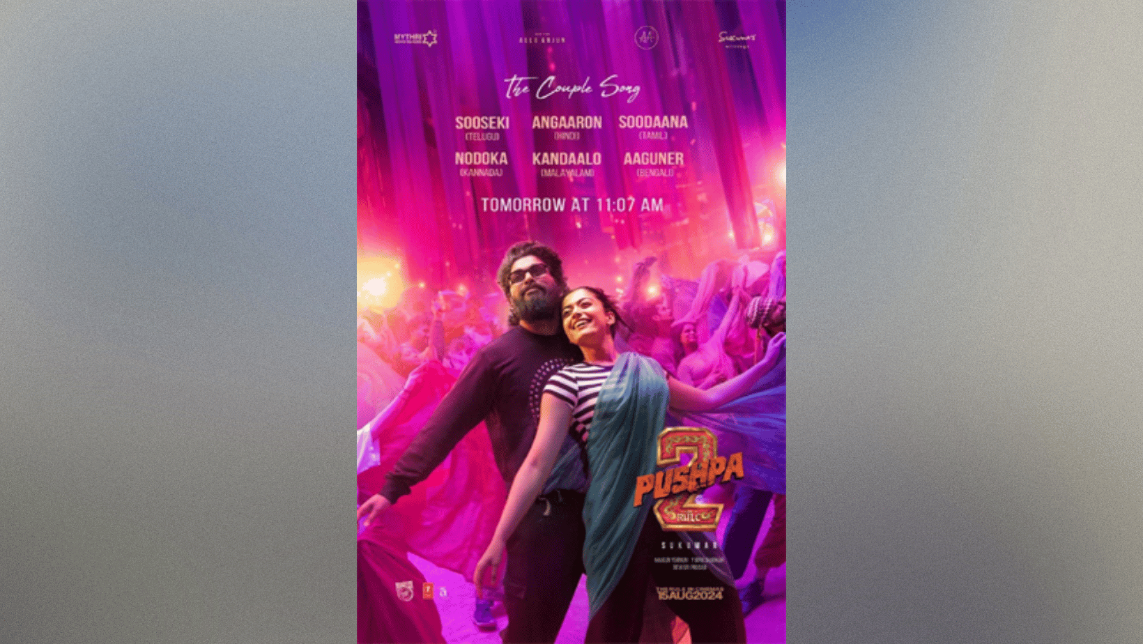 The Pushpa 2 team just dropped an exciting new poster with Allu Arjun and Rashmika together!