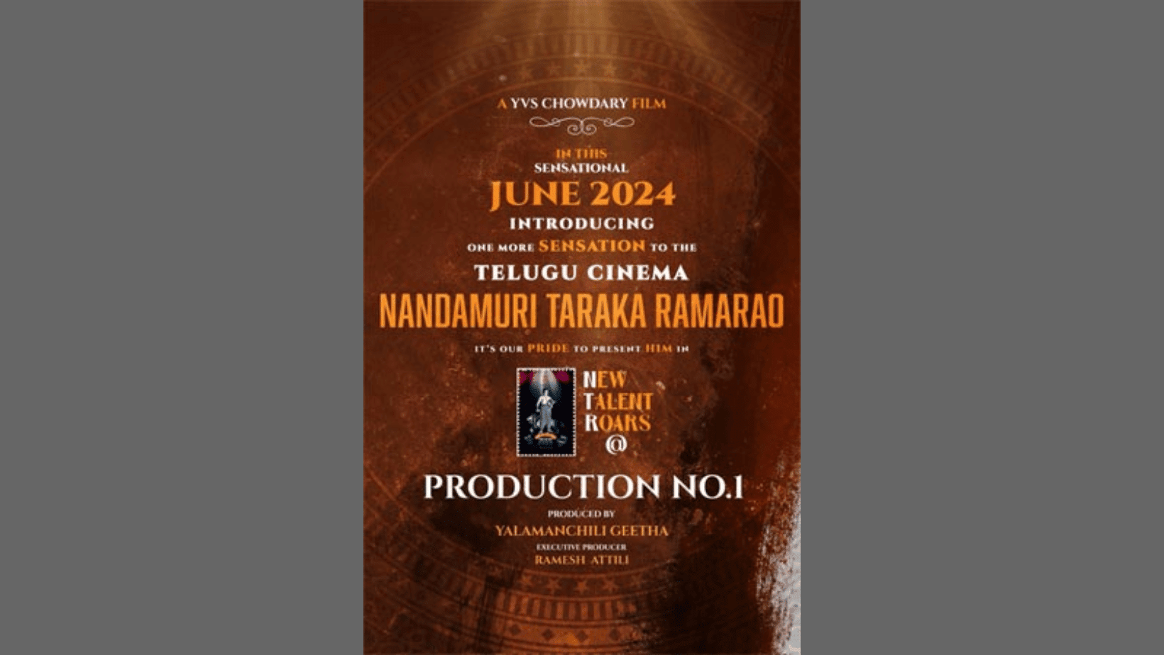YVS Chowdary proudly presents the descendant of the legendary Sr. NTR - his great-grandson!