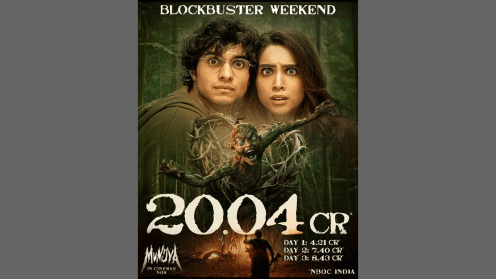 What an amazing start for the Bollywood movie Munjya on its first weekend! Keep rocking!