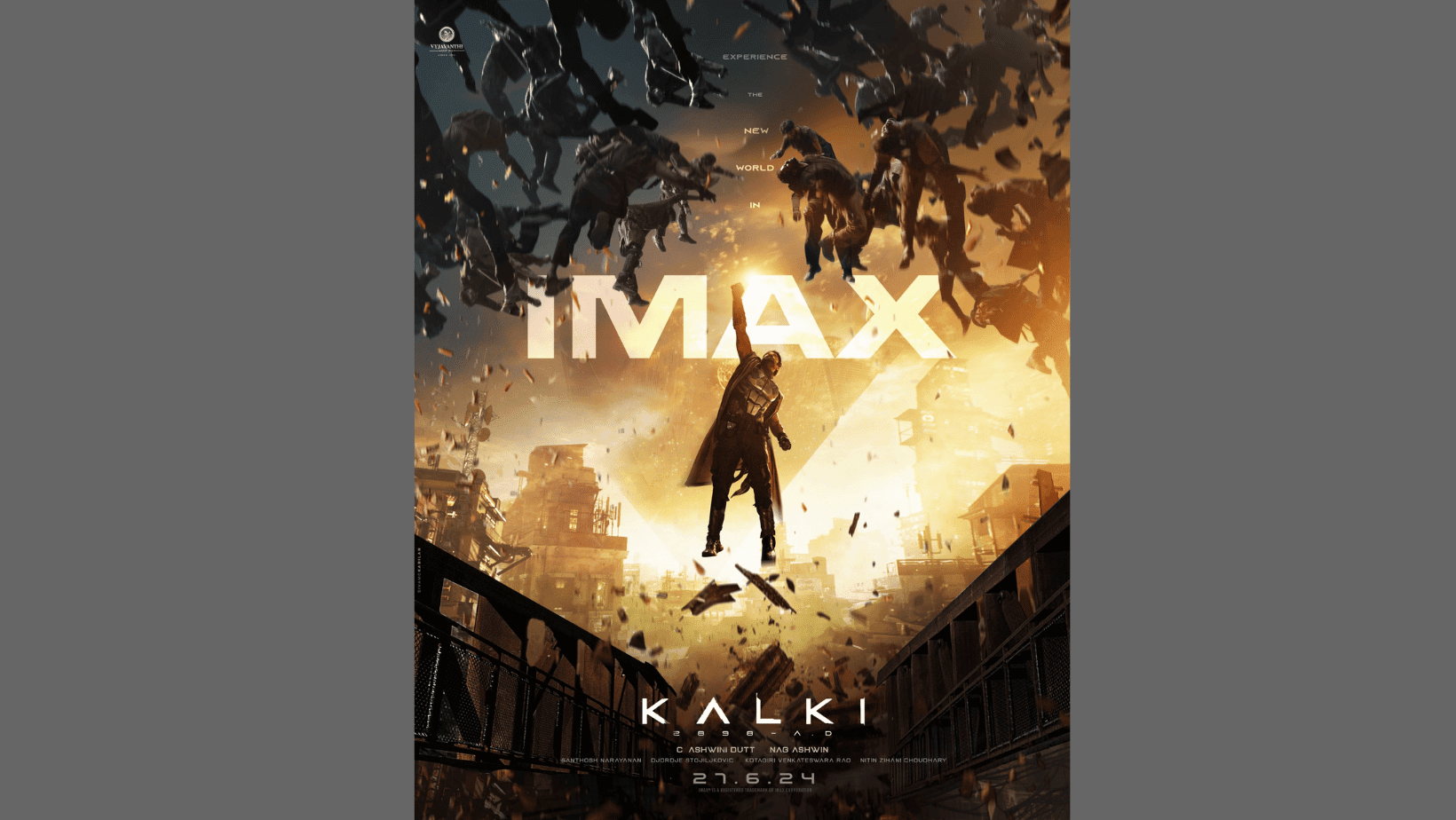 A breathtaking IMAX poster has been unveiled for the futuristic film Kalki 2898 AD.