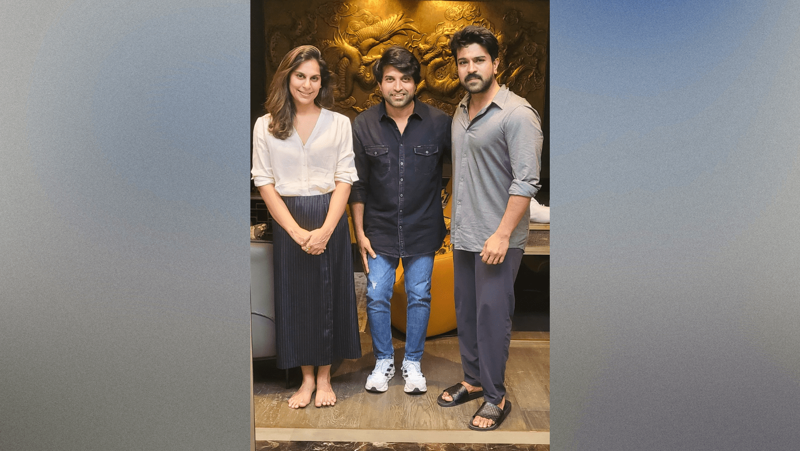 Choreographer Jani shares a sweet moment between Chiru and Charan.