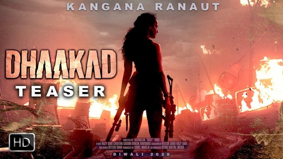 Dhaakad backdrop
