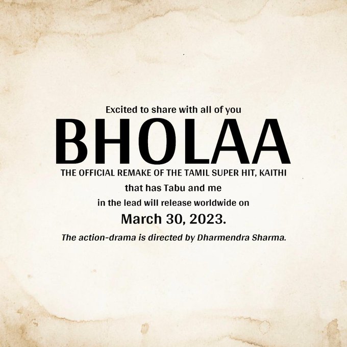 Bholaa backdrop