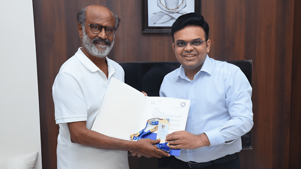 BCCI Presents World Cup Golden Ticket to Rajinikanth!