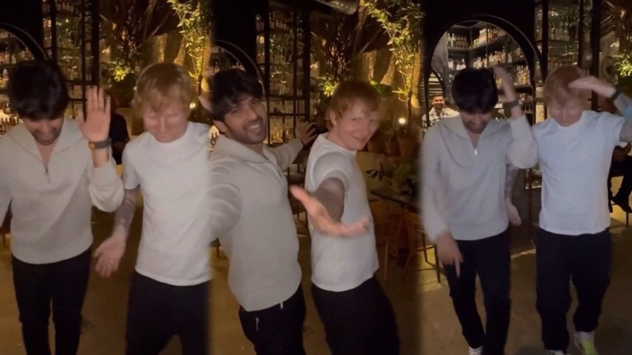 Armaan Malik and Ed Sheeran dance to the tune of Allu Arjun's Butta Bomma!