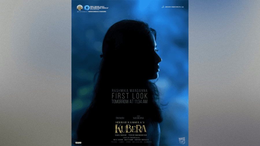 The countdown is on for the big reveal of Rashmika Mandanna's first look in the upcoming film Kubera.